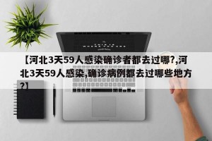 【河北3天59人感染确诊者都去过哪?,河北3天59人感染,确诊病例都去过哪些地方?】